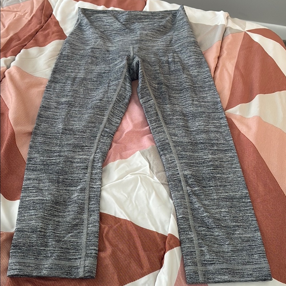 Lululemon Gray Heathered Capri Leggings